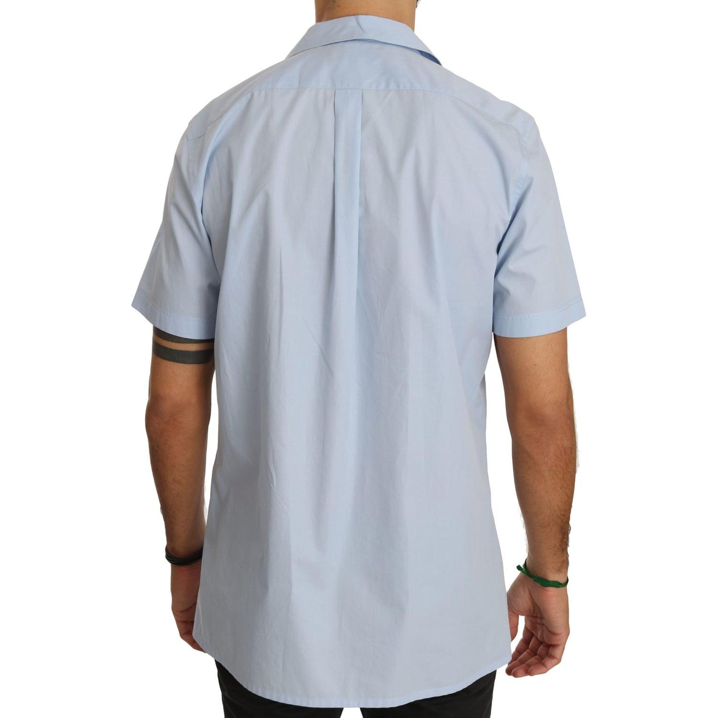 Dolce & Gabbana Blue Short Sleeve 100% Cotton Top Shirt TSH4020-40