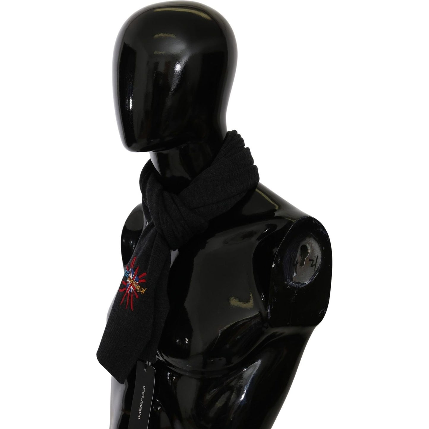 Dolce & Gabbana Gray #DGLovesLondon Wrap Shawl Wool Scarf Dolce & Gabbana