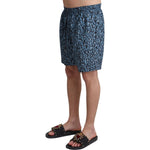 Dolce & Gabbana Blue Patterned Print Beachwear Shorts Swimwear BIK1111-IT4