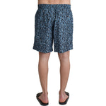 Dolce & Gabbana Blue Patterned Print Beachwear Shorts Swimwear BIK1111-IT4