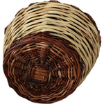 Dolce & Gabbana Beige Wood Wicker Rattan Basket Tote Bag VAS12274