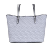 Michael Kors Jet Set Girls Print Medium Signature PVC Carryall Shoulder Tote Handbag (Bright White Multi) 909720