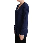 Dolce & Gabbana Blue Virgin Wool Button Down Cardigan Sweater TSH6009 -42