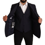 Dolce & Gabbana Blue 2 Piece MARTINI Blazer Suit Jacket KOS1892 -50