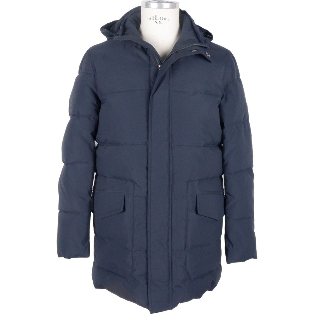 Emilio Romanelli Sleek Blue Men's Hooded Jacket EM1801534-IT56-3XL-FBB-8