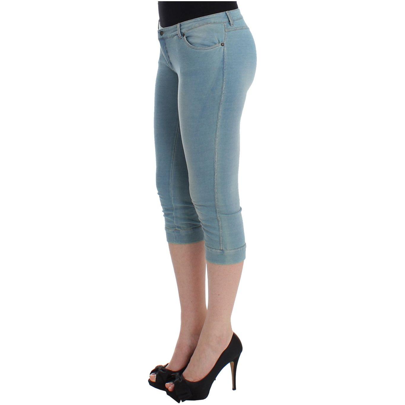 Ermanno Scervino Blue Capri Pants Cropped Jeans SIG12455-2