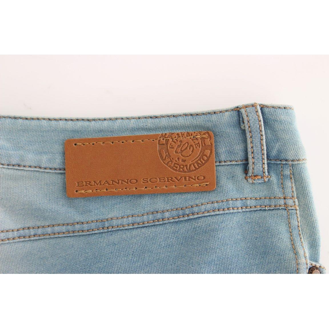 Ermanno Scervino Blue Capri Pants Cropped Jeans SIG12455-2