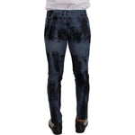 Dolce & Gabbana Blue Black Cotton Skinny Denim Jeans PAN72720 - 48