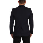 Dolce & Gabbana Dark Blue Single Breasted Coat MARTINI Blazer KOS1970 - 46