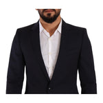 Dolce & Gabbana Dark Blue Single Breasted Coat MARTINI Blazer KOS1970 - 46