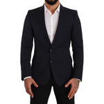 Dolce & Gabbana Dark Blue Single Breasted Coat MARTINI Blazer KOS1970 - 46