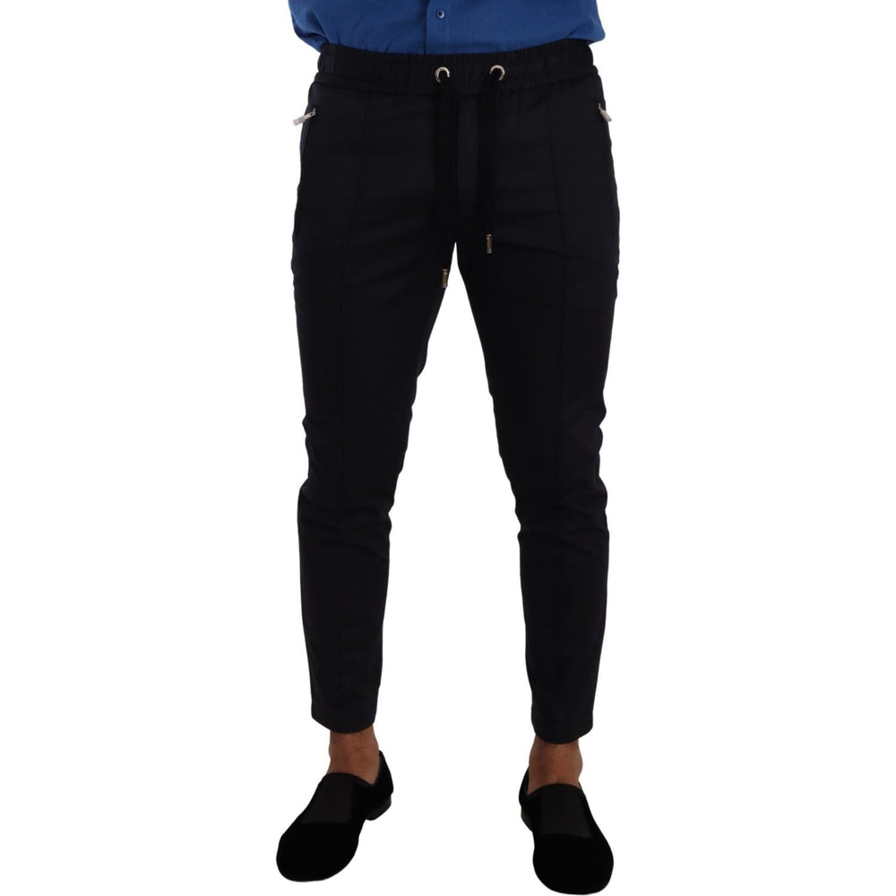 Dolce & Gabbana Blue Cotton Stretch Jogging Trouser Pants PAN72936 -44