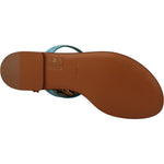 Dolce & Gabbana Blue Leather Devotion Flats Sandals LA9765 -35