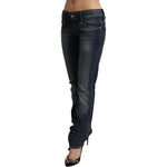Acht Dark Blue Washed Cotton Skinny Denim Low Waist Jeans PAN71816 - 26