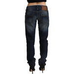 Acht Dark Blue Washed Cotton Skinny Denim Low Waist Jeans PAN71816 - 26