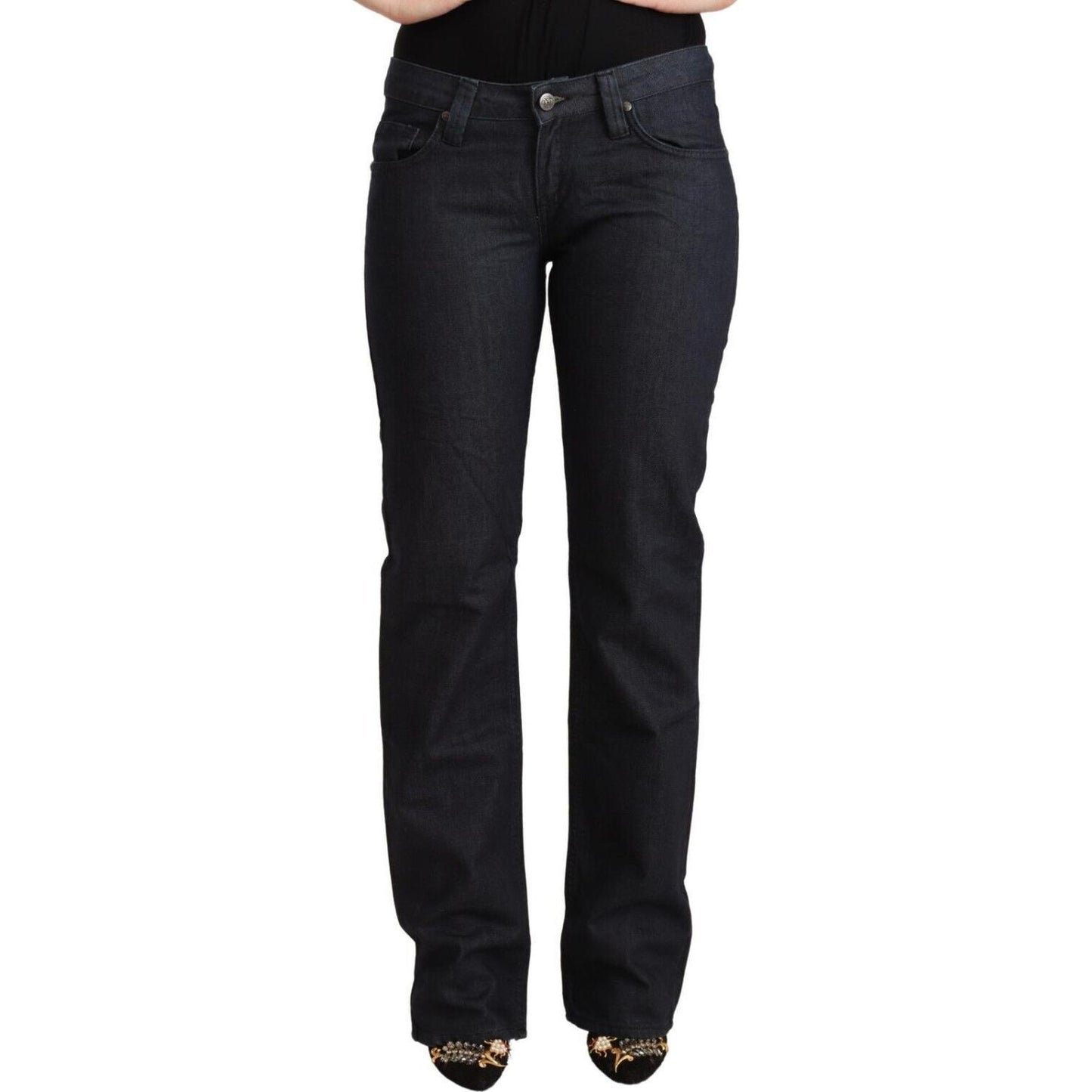 Exte Dark Blue Cotton Stretch Low Waist Straight Denim Jeans PAN71160 - 27