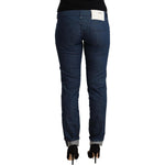 Acht Blue Cotton Low Waist Skinny Denim Folded Hem Jeans PAN71834 - 26