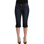 GF Ferre Blue Cotton Stretch Low Waist Slim Capri Denim Jeans PAN72213 - 42