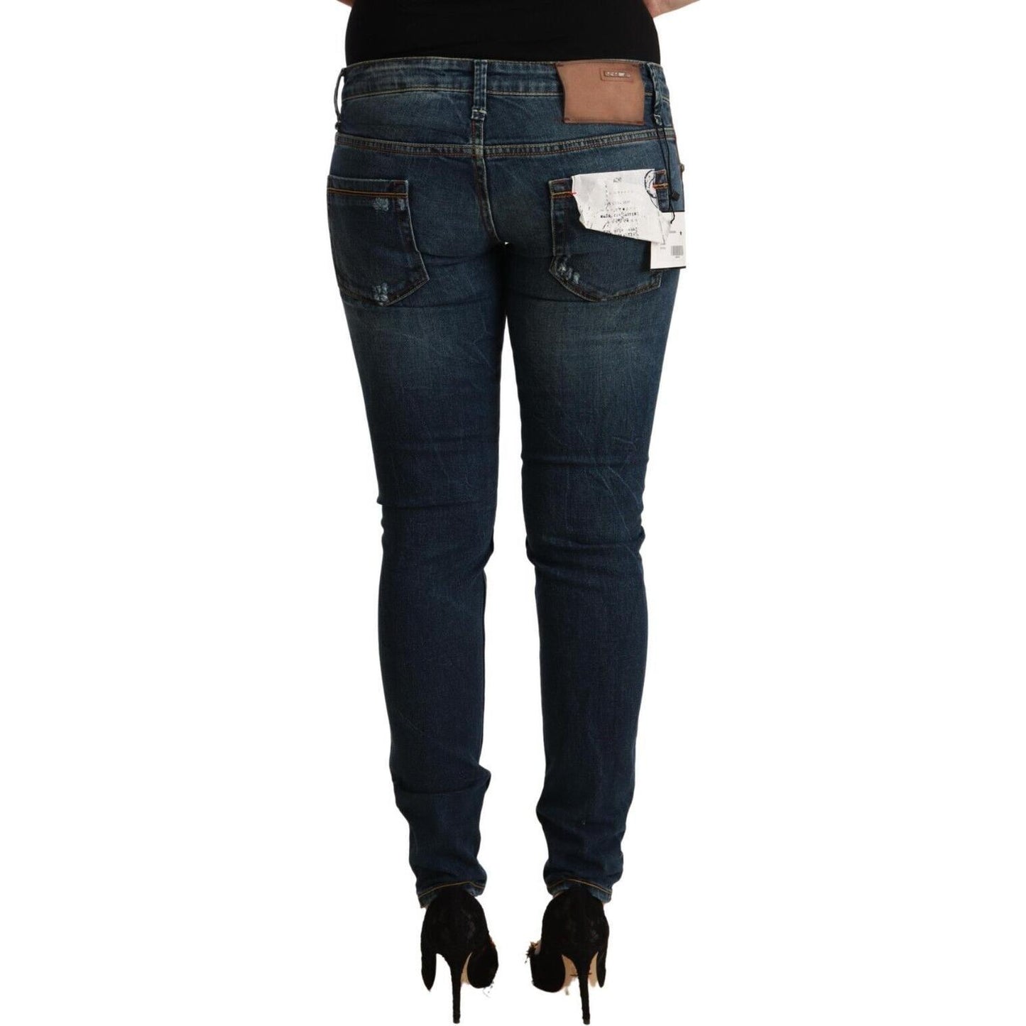 Acht Blue Washed Low Waist Slim Fit Denim Jeans PAN71799 - 30