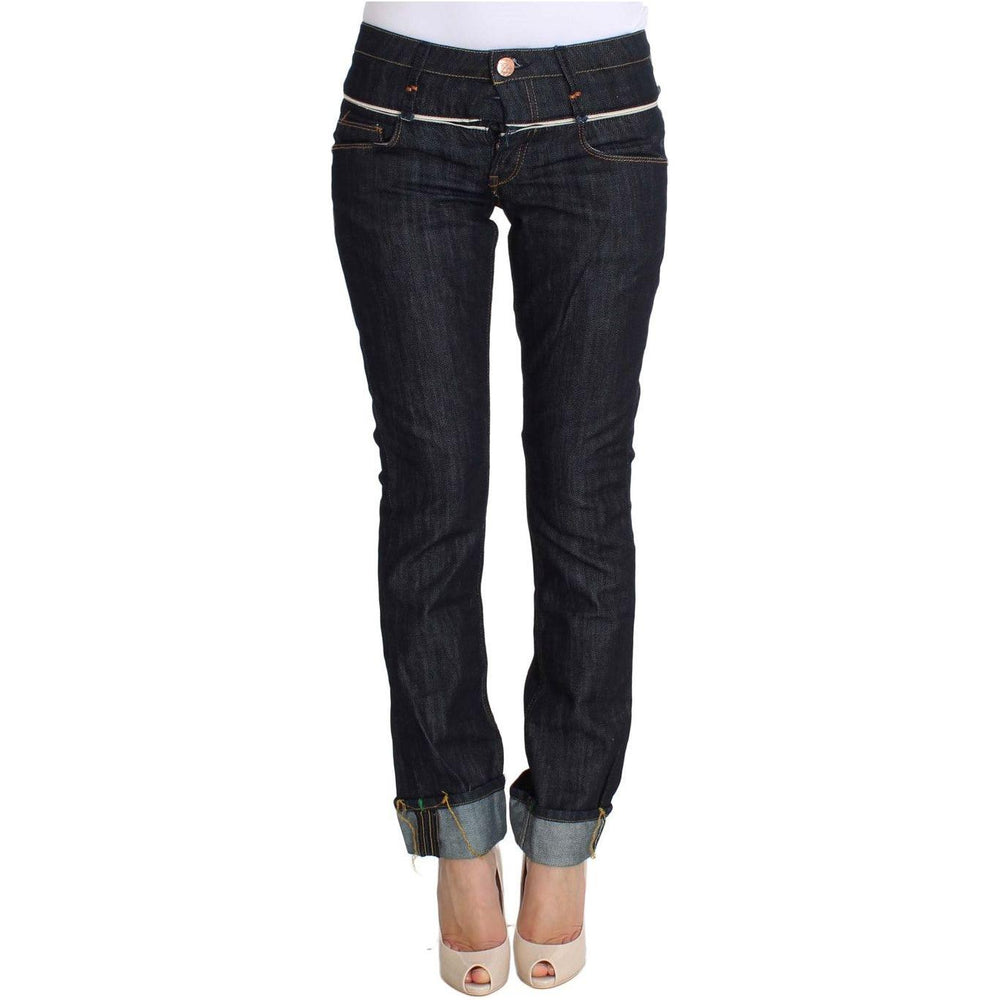 Acht Blue Denim Cotton Bottoms Straight Fit Jeans SIG30155-1