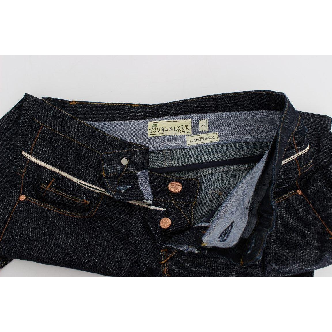 Acht Blue Denim Cotton Bottoms Straight Fit Jeans SIG30155-1