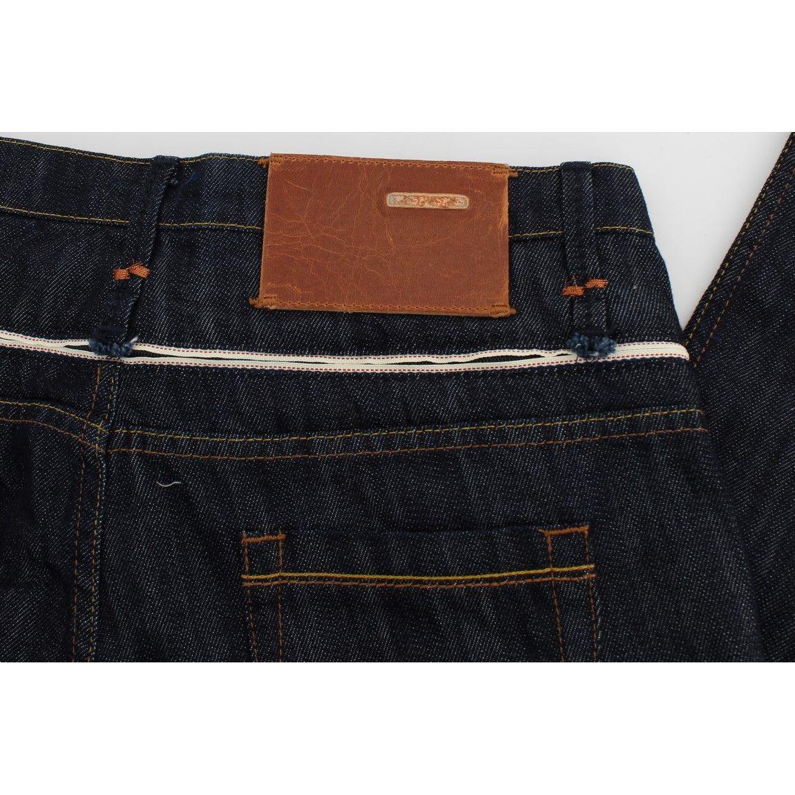 Acht Blue Denim Cotton Bottoms Straight Fit Jeans SIG30155-1
