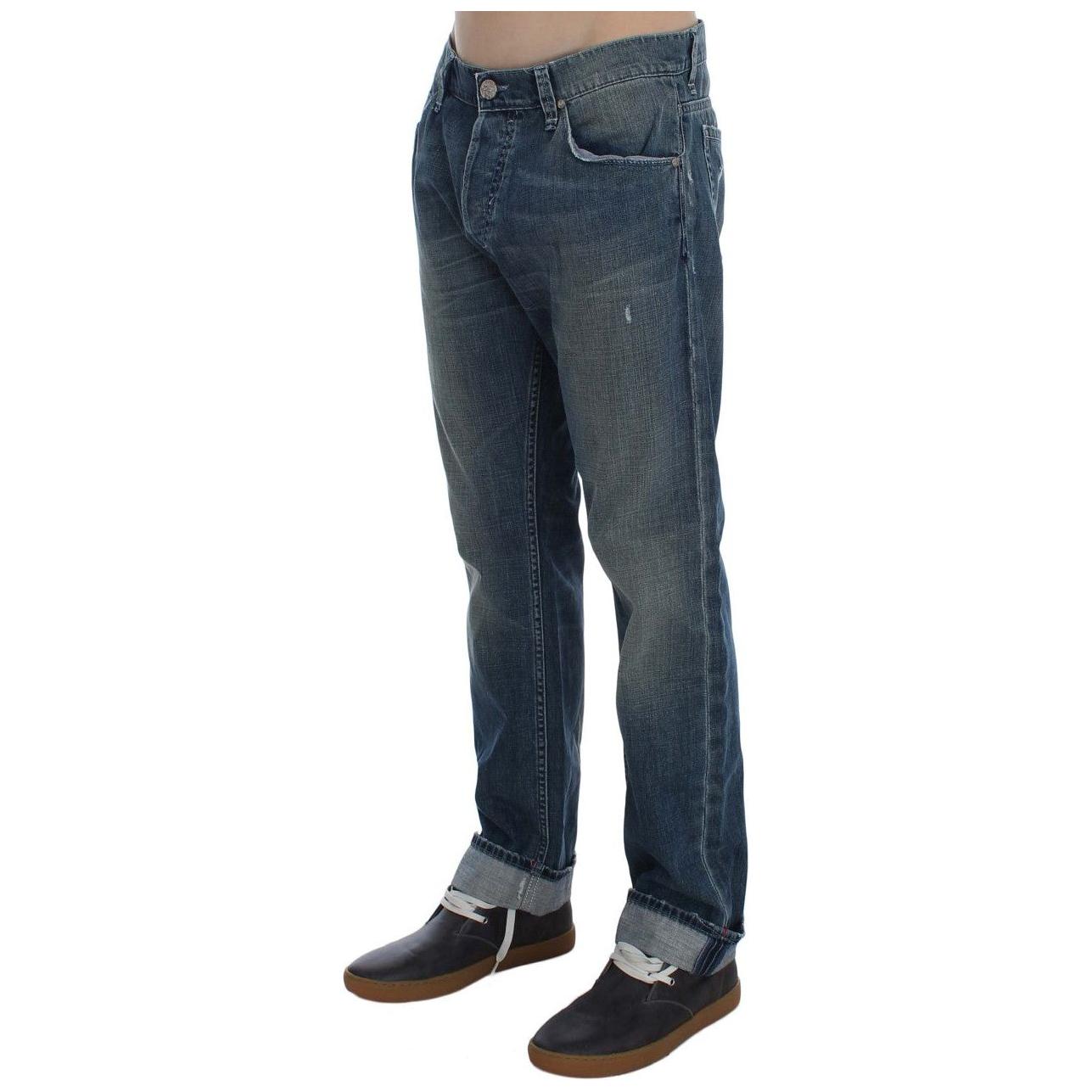 Acht Blue Wash Cotton Denim Regular Fit Jeans SIG30493-1