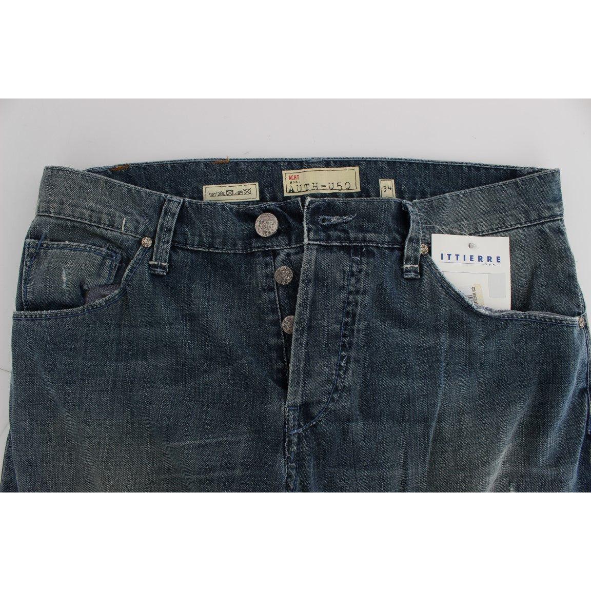 Acht Blue Wash Cotton Denim Regular Fit Jeans SIG30493-1