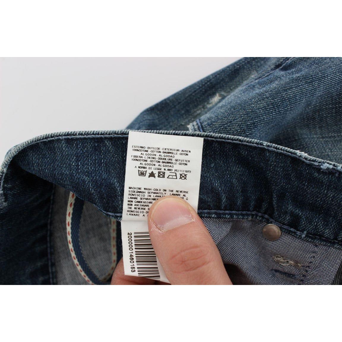 Acht Blue Wash Cotton Denim Regular Fit Jeans SIG30493-1