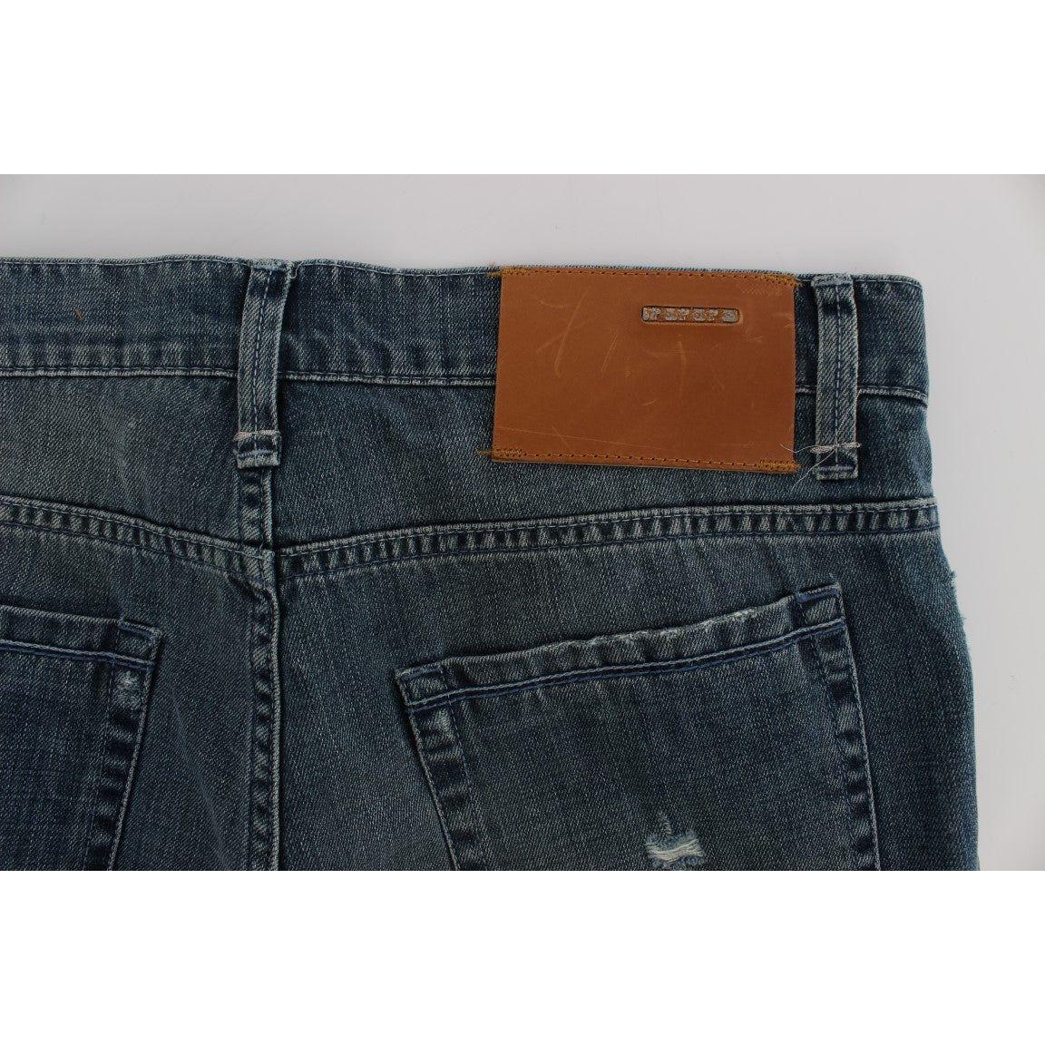 Acht Blue Wash Cotton Denim Regular Fit Jeans SIG30493-1
