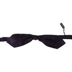 Dolce & Gabbana Blue Geometric Silk Adjustable Neck Papillon Tie FT3594