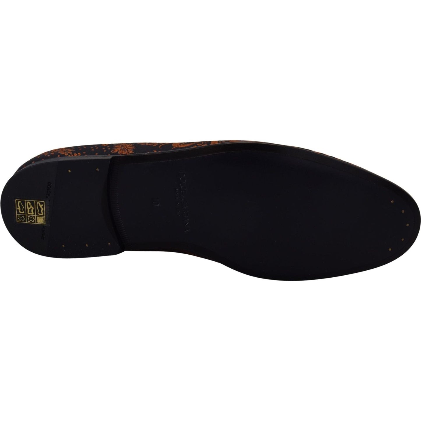 Dolce & Gabbana Blue Rust Floral Slippers Loafers Shoes MV4813- 39