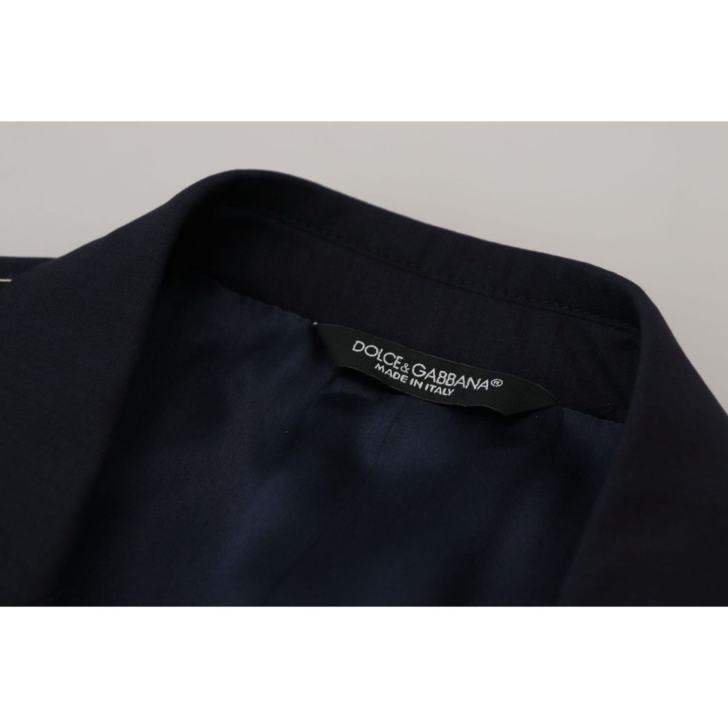 Dolce & Gabbana Blue Wool Single Breasted Coat Blazer JKT3394- 46