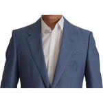 Dolce & Gabbana Blue Single Breasted Logo Blazer Jacket JKT3397- 48