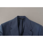 Dolce & Gabbana Blue Single Breasted Logo Blazer Jacket JKT3397- 48