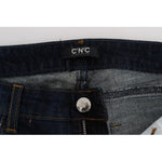 Costume National Blue Cotton Slim Fit Bootcut Jeans SIG30198-1