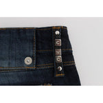 Costume National Blue Cotton Slim Fit Bootcut Jeans SIG30198-1