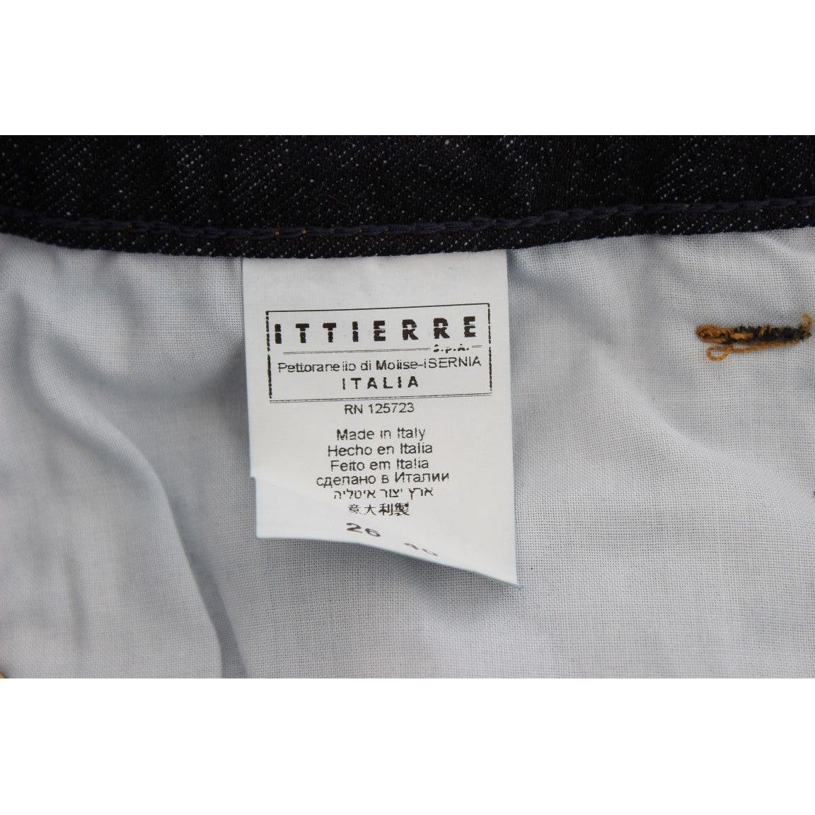 Costume National Blue Cotton Slim Fit Bootcut Jeans SIG30198-1
