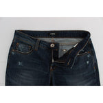 Costume National Blue Cotton Blend Bootcut Jeans SIG30199-1