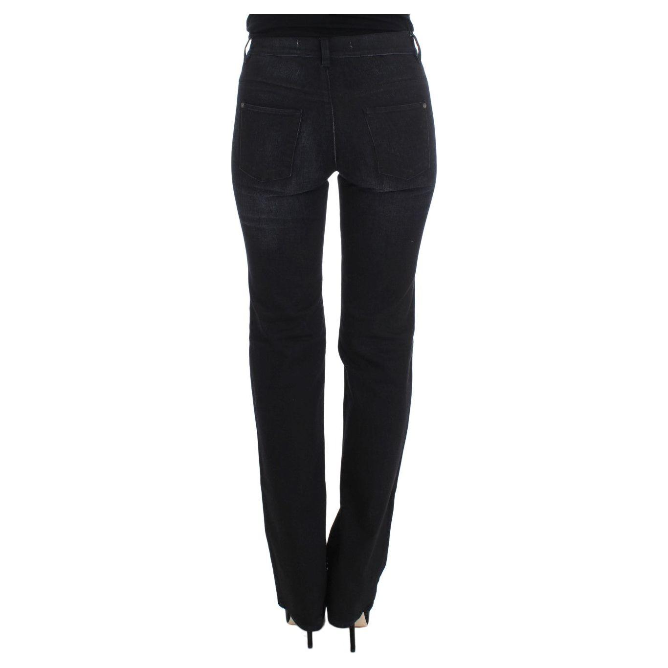 Ermanno Scervino Blue Cotton Blend Slim Fit Bootcut Jeans SIG30288-1