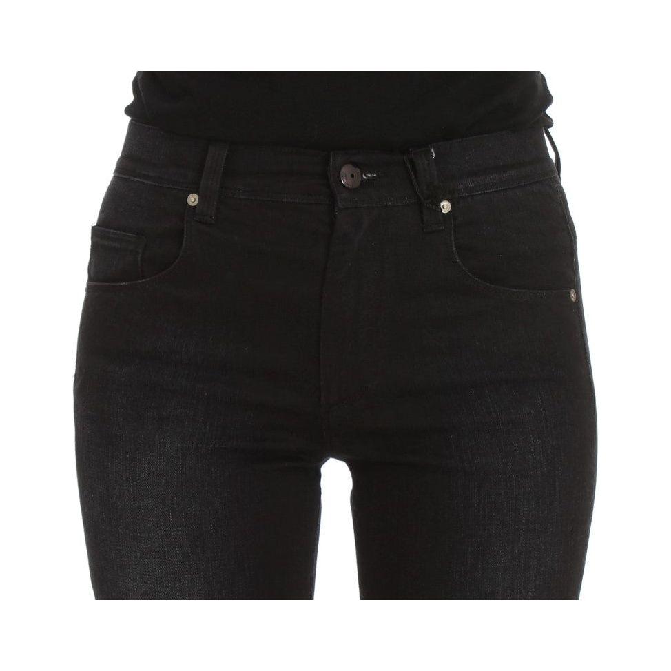 Ermanno Scervino Blue Cotton Blend Slim Fit Bootcut Jeans SIG30288-1