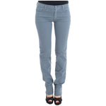 Ermanno Scervino Blue Cotton Blend Slim Fit Bootcut Jeans SIG30289-2