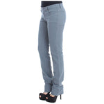 Ermanno Scervino Blue Cotton Blend Slim Fit Bootcut Jeans SIG30289-2