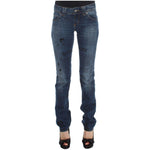 John Galliano Blue Wash Cotton Blend Slim Fit Bootcut Jeans SIG30162-2