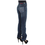 John Galliano Blue Wash Cotton Blend Slim Fit Bootcut Jeans SIG30162-2