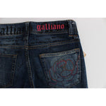 John Galliano Blue Wash Cotton Blend Slim Fit Bootcut Jeans SIG30162-2