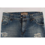 John Galliano Blue Wash Cotton Boyfriend Fit Cropped Jeans SIG30175-3