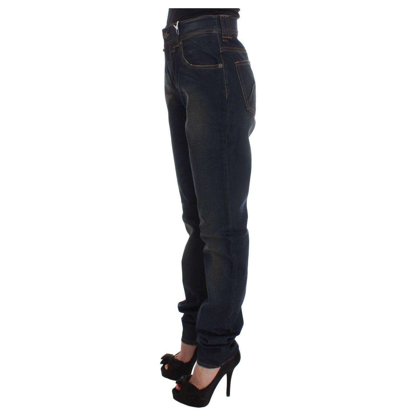John Galliano Blue Wash Cotton Blend Boyfriend Fit Jeans SIG30207-1