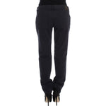 Ermanno Scervino Blue Cotton Blend Casual Fit Pants SIG30330-1