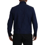 Dsquared² Dark Blue Cotton Collared Long Sleeves Casual Shirt TSH7933- 48